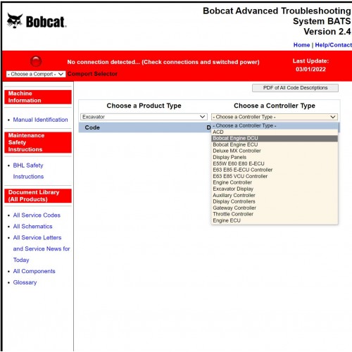 Bobcat BATS 2022 Bobcat Advance Troubleshooting System – Multi Language